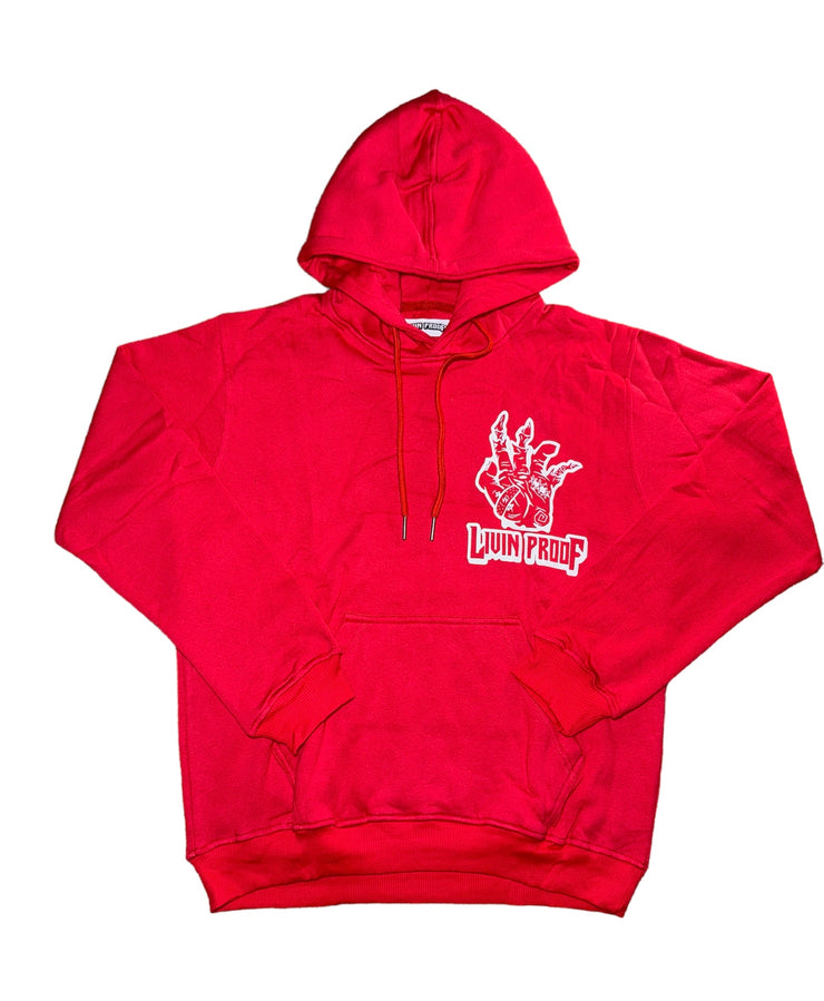 Scarz Red Hoodie With White "New Logo"