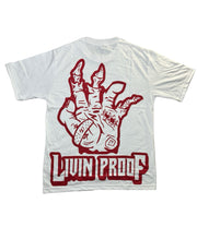 Scarz White T-shirt With Red "New Logo"